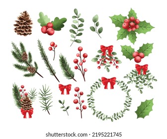 Christmas Holly Vector Art & Graphics
