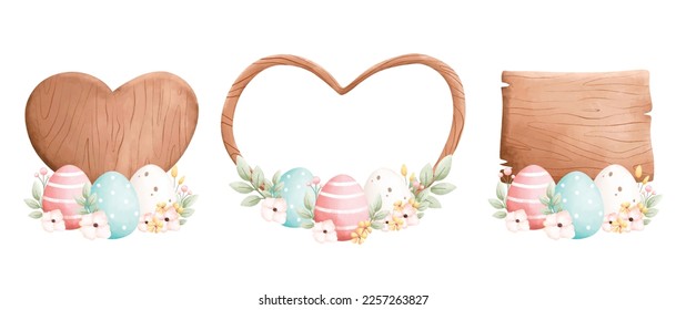 Aquarellbildsatz für Osterrahmen