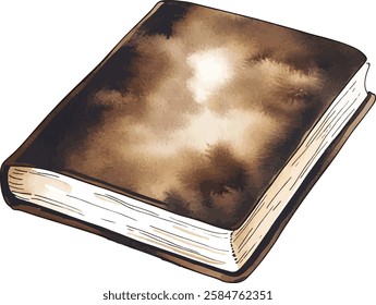 watercolor  illustration vector holy bible on white background. Design for church, cards, banner, greetings
