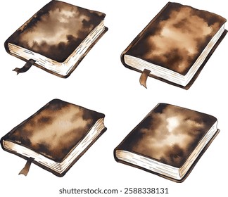 watercolor  illustration vector holy bible on white background. Design for church, cards, banner, greetings
