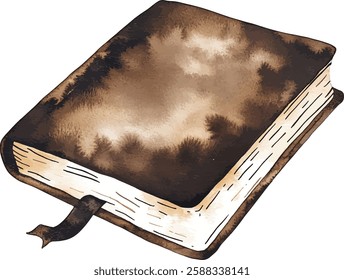 watercolor  illustration vector holy bible on white background. Design for church, cards, banner, greetings
