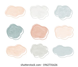 Watercolor illustrations of various shapes.
You can use them for title backgrounds, frames, patterns, etc.