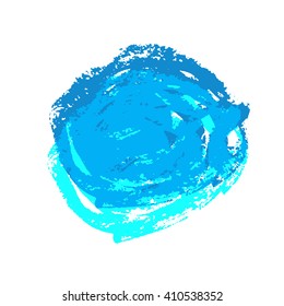 Watercolor imitation. Blue Ink blobs, Watercolor brushes. Abstract background for your design flyers, banners, brochures, report cover, posters etc. Vector EPS10. Typographical Poster Template