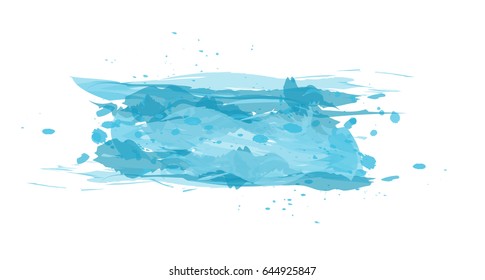 Watercolor imitation color splash. Design element background.