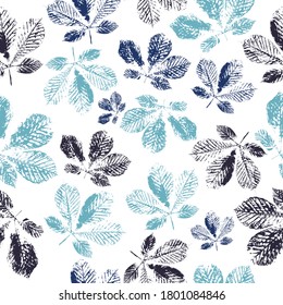 watercolor imprints of twigs with leaves. Foliage. seamless pattern, colorful background.