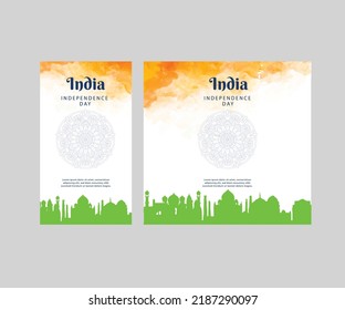 Watercolor India Independence Day Instagram Stories Collection