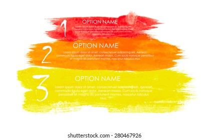 Watercolor Infographic Templates for Business Vector Illustration