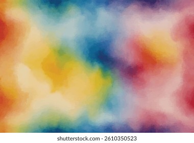 Watercolor and ink hand-drawn creative colorful background