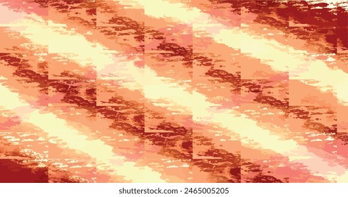 Watercolor Ink Splash. Smudge Pattern. Paint Dye. Dyeing Abstract Template. Ethnic Java Backdrop. Acrylic Dirty Art. Coral, Gold, White Watercolor Ink Splash.
