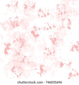 watercolor ink stain pattern in different shades of antique pink
 on white background, vector illustration