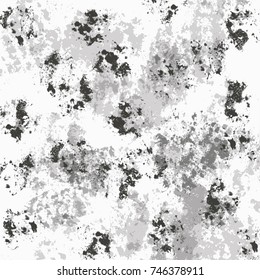 watercolor ink stain pattern in different shades of black and grey
on white background, vector illustration