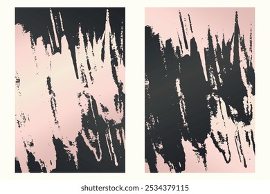 Traços de aquarela ou tinta em um modelo de banner estilo grunge. Modelo de design grunge rosa suave com traços. Perfeito para adicionar um visual ousado e texturizado a banners, cartazes e designs criativos. 