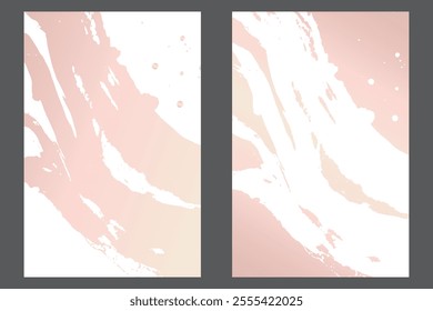 Traços de aquarela ou tinta em um modelo de banner estilo grunge. Modelo de design grunge rosa suave com traços. Perfeito para adicionar um visual ousado e texturizado a banners, cartazes e designs criativos. 