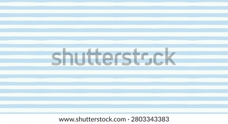 Watercolor irregular striped seamless pattern. Hand drawn blue horizontal lines background. Summer Mediterranean sea print with Italian vacation vibe. Minimal wavy repeat backdrop. Vector illustration