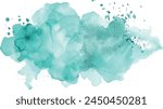 watercolor isolated abstract background turquoise	
