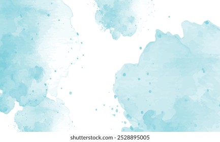Aquarell einzeln auf abstraktem Hintergrund türkis