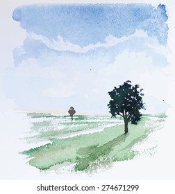 Watercolor landscape