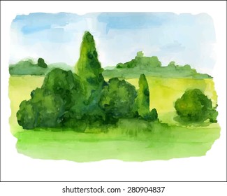 Watercolor landscape