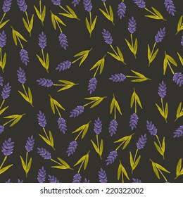 watercolor lavender seamless pattern