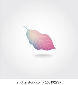 Watercolor leaf vector concept 