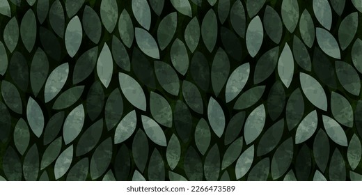 Patrón de hojas de acuarela. Deja un fondo vectorial sin fisuras, impresión texturizada de la jungla.