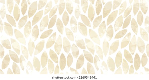 Watercolor leaves seamless vector pattern. foliage leaves background, textured jungle print