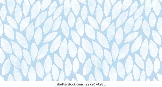 La acuarela deja un patrón vectorial sin fisuras. Fondo de hojas de verano, huella de la jungla de textura azul