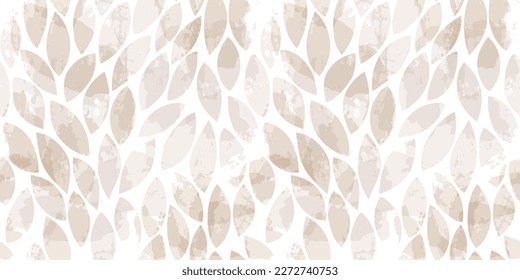 Watercolor leaves seamless vector pattern. foliage leaves background, textured animal skin print