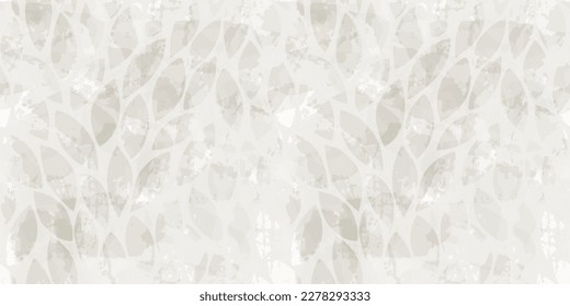 Watercolor leaves seamless vector pattern. foliage leaves background, textured jungle print