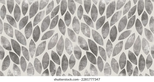 Watercolor leaves seamless vector pattern. foliage leaves background, textured jungle print