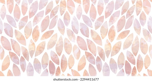 Watercolor leaves seamless vector pattern. leaves background, textured jungle print	