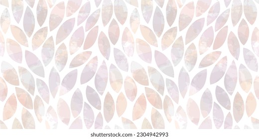 Watercolor leaves seamless vector pattern. leaves background, textured jungle print	