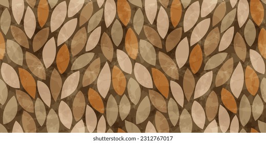 La acuarela deja un patrón vectorial sin fisuras. Fondo de hojas de otoño, impresión texturizada de selva	