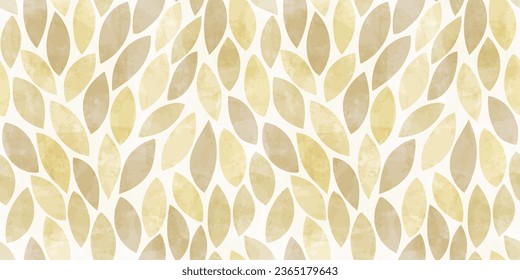 Watercolor leaves seamless vector pattern. foliage leaves background, textured jungle print