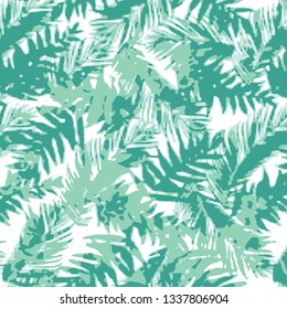 Watercolor leaves texture, pattern.floral background.