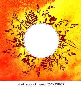 watercolor leaves vector background