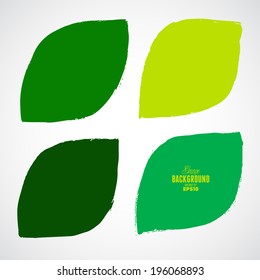 Watercolor leaves. Vector illustration.