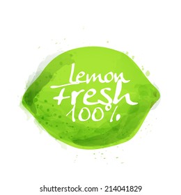 watercolor lemon