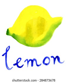 watercolor - lemon