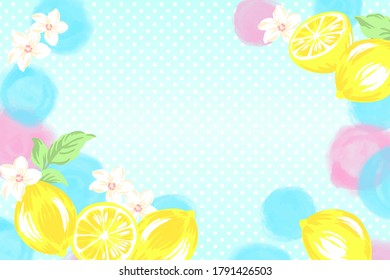 Patrón de ilustración de limón de color agua
