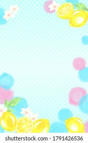 Watercolor lemon illustration material pattern

