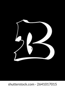 Watercolor letters B in graffiti style