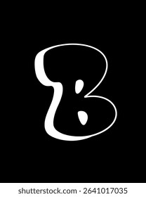 Watercolor letters B in graffiti style