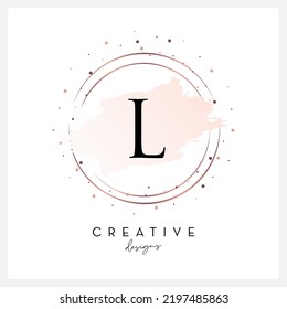 Watercolor letters L elegant logo