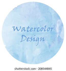 Watercolor light blue background design, made in vector.