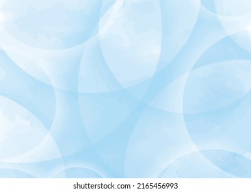 Watercolor light blue circular background material