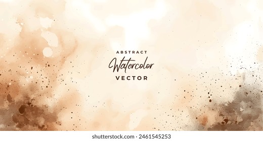 watercolor light brown dust autumn abstract background digital painting