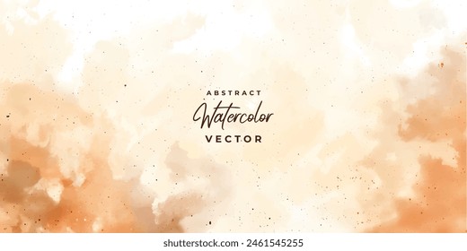 watercolor light brown dust autumn abstract background digital painting Stockvektor