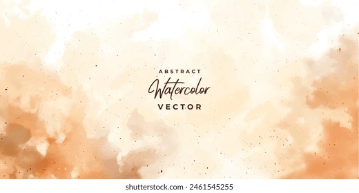 watercolor light brown dust autumn abstract background digital painting Stockvektorkép