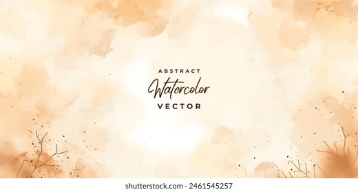 watercolor light brown dust autumn abstract background digital painting